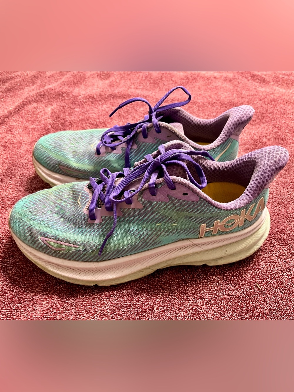 Hoka Women's Blue and Purple Running Sneakers